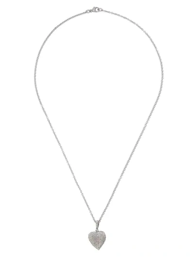 Kiki Mcdonough 18kt White Gold Lauren Diamond Mini Leaf Pendant Necklace