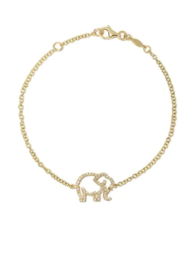 Kiki Mcdonough 18kt Yellow Gold Memories Diamond Elephant Bracelet