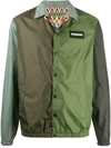Missoni Colour-block Jacket In Green