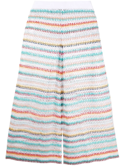 Missoni Striped Knee-length Shorts In White