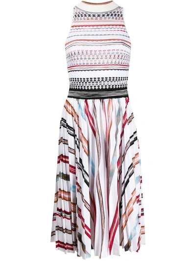 Missoni Contrasting Pattern Knit Dress In White