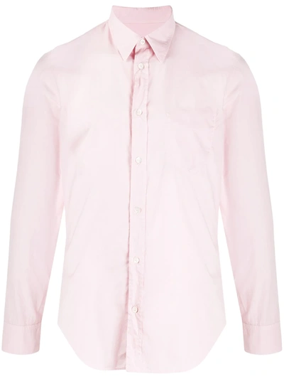 Maison Margiela Cotton Long Sleeved Top In Pink