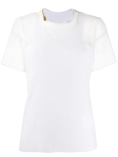 Sacai Double Layered Top In White