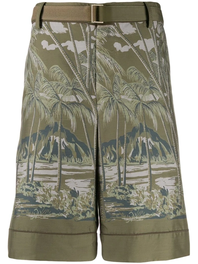 Sacai Shorts & Bermuda Shorts In Military Green