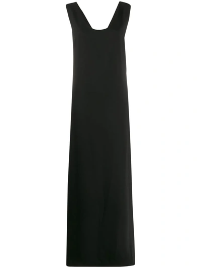 P.a.r.o.s.h Scoop Neck Shift Dress In Black