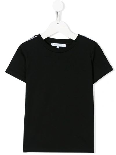 Givenchy Kids' 4g Logo Tape Crew Neck T-shirt In Black