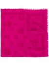 Alexander Mcqueen Skull Print Scarf In Pink