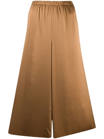 Theory Cropped Flared Trousers In Neutrals