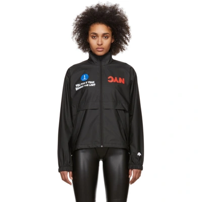 Adidas Originals By Alexander Wang Velour-trimmed Printed Shell Track Jacket In Black
