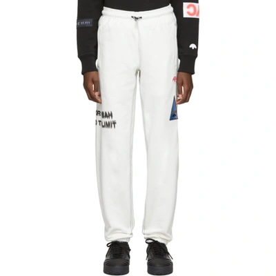 Adidas Originals By Alexander Wang Appliquéd Printed Cotton-jersey Track Pants In White