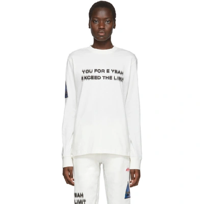 Adidas Originals By Alexander Wang Flex 2 Club Appliquéd Printed Cotton-jersey Top In Core White