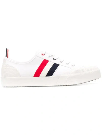 Thom Browne White Canvas Trainer Trainers