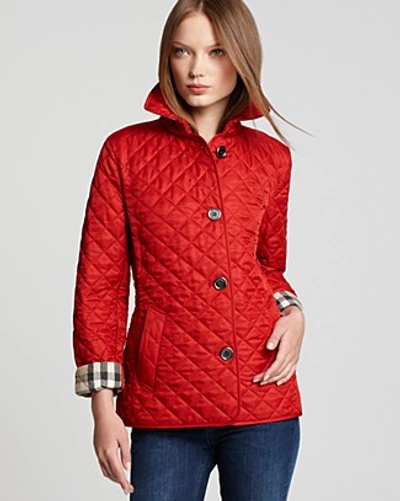 Burberry ashurst outlet quilted jacket red