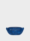 Donna Karan Sally Snake-embossed Belt Bag In Royal Blue