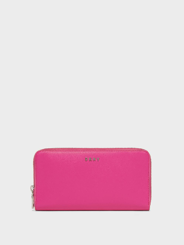 Donna Karan Dkny Women's Large Ziparound Wallet With Tipping In Hot