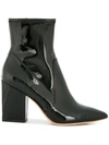 Loeffler Randall Women's Isla Patent Leather Block-heel Booties In Black Patent Leather