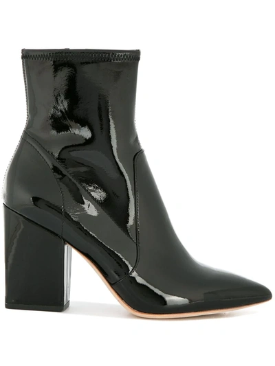 Loeffler Randall Women's Isla Patent Leather Block-heel Booties In Black Patent Leather