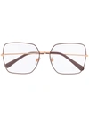 Dolce & Gabbana Square Frame Glasses In Gold