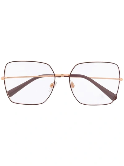 Dolce & Gabbana Square Frame Glasses In Gold