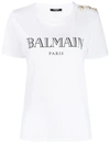 Balmain Logo Print T-shirt In White