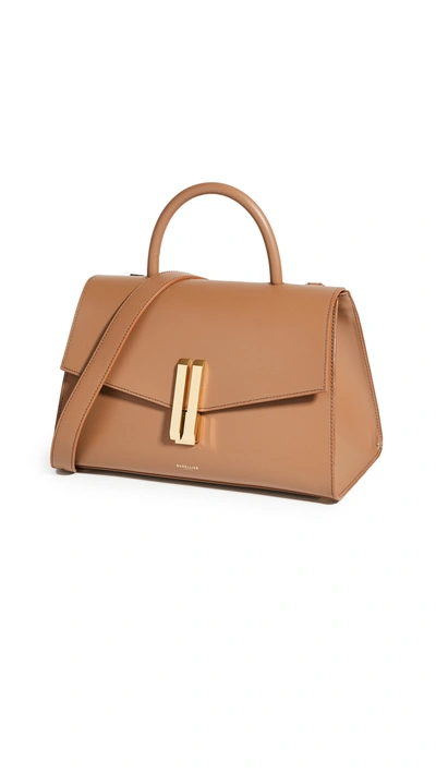 Demellier Nano Montreal Leather Satchel In Cmael