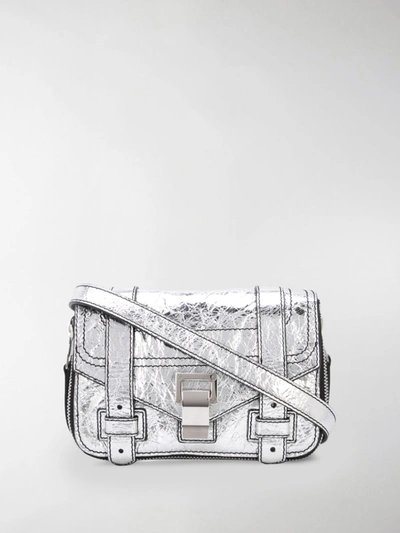 Proenza Schouler Ps1+ Mini Cross Body Bag In Silver