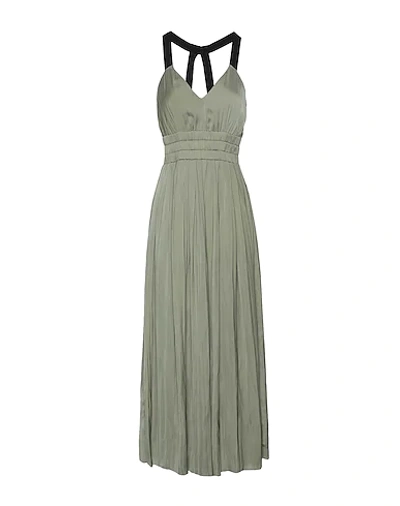 8 By Yoox Long Dresses In Military Green