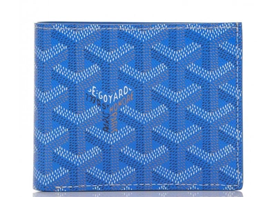 Pre-owned Goyard Victoire Wallet Ine Sky Blue