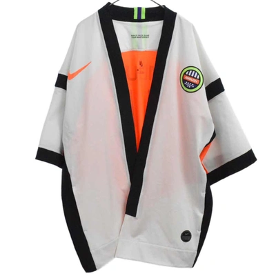 Pre-owned Nike X Ambush Top Numbering Jacket White/orange