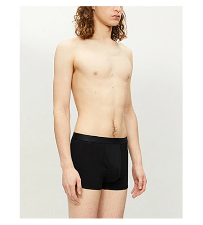 Sunspel Superfine Regular-fit Cotton Trunks In Black