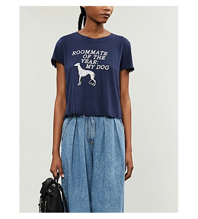 Wildfox Roommate Of The Year Cotton-jersey T-shirt In Oxford