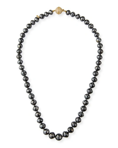 Splendid Company 18k Black Diamond White-clasp Necklace