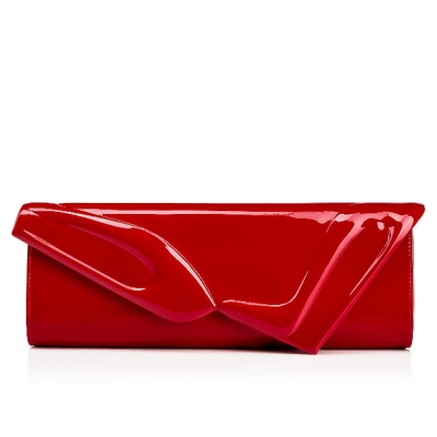 Christian Louboutin So Kate Patent East-west Clutch Bag In Red