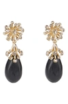 Alexis Bittar Asteria Crystal Cluster & Lucite Detail Drop Earrings In Black