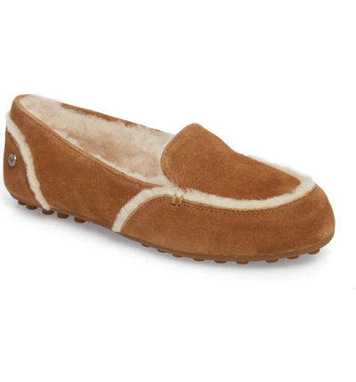 Ugg Women's Hailey Leather Loafers In Chestnut Suede