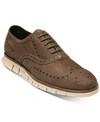 Cole Haan Men's Zerøgrand Suede Wingtip Oxfords Men's Shoes In Sesame