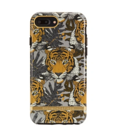 Richmond & Finch Tropical Tiger Case For Iphone 6/6s Plus, 7 Plus And 8 Plus In Grey Multi