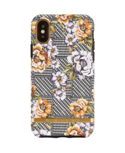 Richmond & Finch Floral Tweed Case For Iphone Xs Max In Black Floral