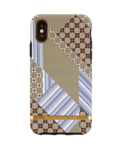 Richmond & Finch Suite Tie Case For Iphone X And Xs In Brown Multi