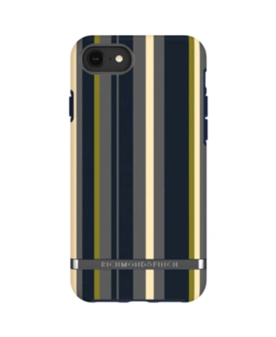 Richmond & Finch Navy Stripes Case For Iphone 6/6s, 7 And 8 In Navy Striped