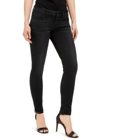 Guess Shape Up Mid Rise Stretch Skinny Jeans In Novak Wash