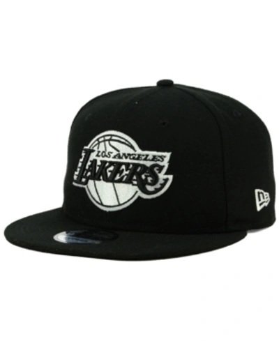 New Era Los Angeles Lakers Black White 9fifty Snapback Cap