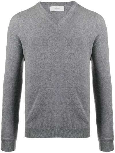 Pringle Of Scotland V-neck Cashmere Jumper In Grey