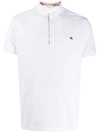Etro Logo Embroidered Polo Shirt In White