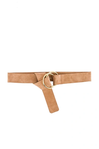 B-low The Belt Tumble Suede Belt In Sand & Gold