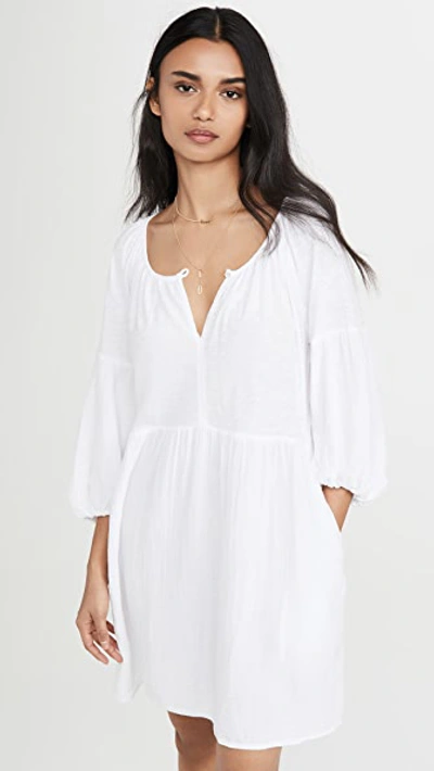 Velvet Malia Dress In White