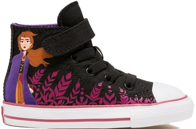 Pre-owned Converse  Chuck Taylor All-star Hi Frozen 2 Anna (td) In Black/cherries Jubilee-white