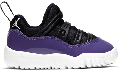 Pre-owned Jordan 11 Retro Little Flex Black Court Purple (td) In Black/court Purple-hyper Violet-white