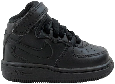 Pre-owned Nike Air Force 1 Mid Black Black  (td) In Black/black