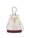 Gucci Ophidia Web-stripe Leather Bucket Bag In Blue,gold Tone,red,white